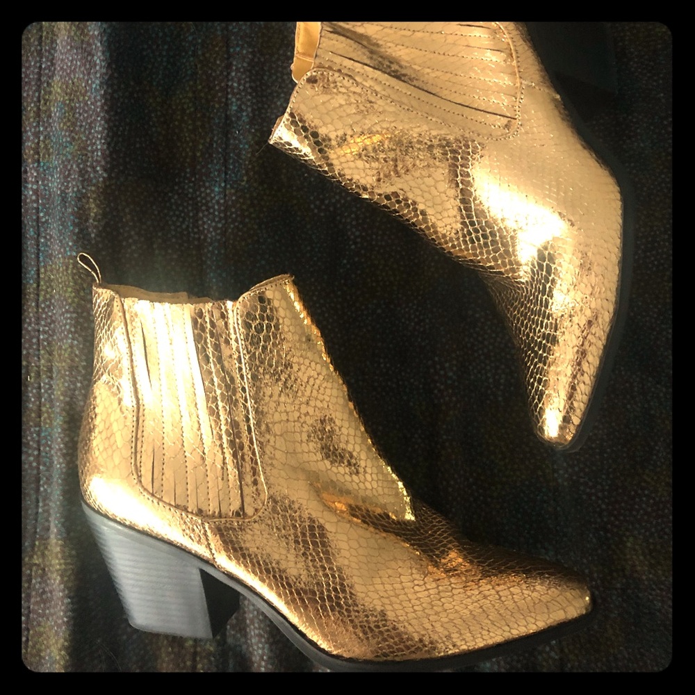 Gold Ankle Boots